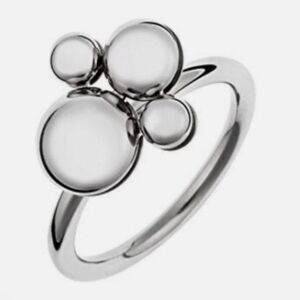 NIB NWT CALVIN KLEIN SILVER SPINNER RING Calming Ring MSRP $110